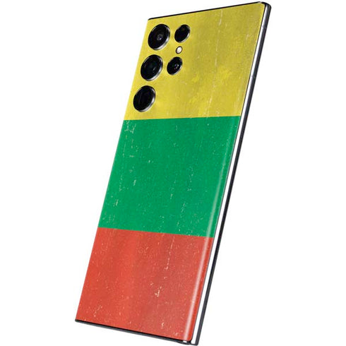 Lithuania Flag Distressed Galaxy S22 Ultra Skin